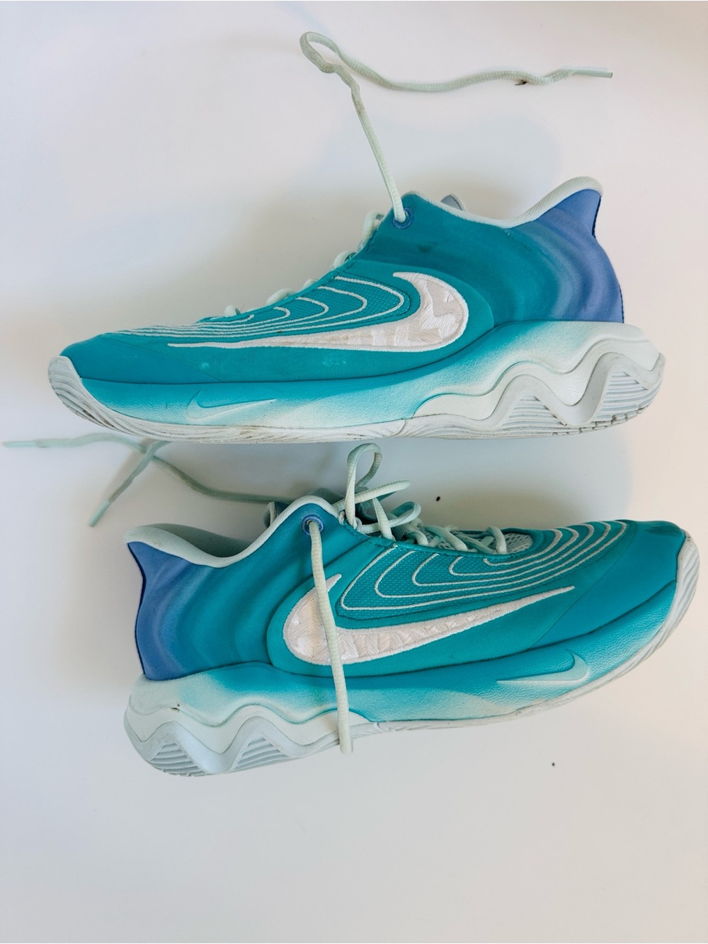Nike Giannis Immortality Basketball Shoes Men's Size 10 Teal White Blue